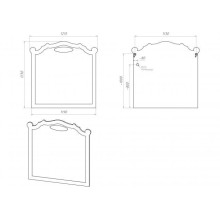 Элис -120 Зеркало беж.патина/стекло