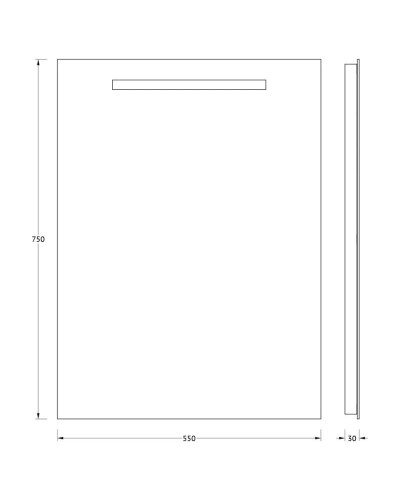 Зеркало 55х75 см Evoform Ledline BY 2102