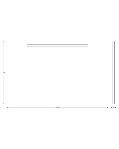 Зеркало 120х75 см Evoform Ledline BY 2108