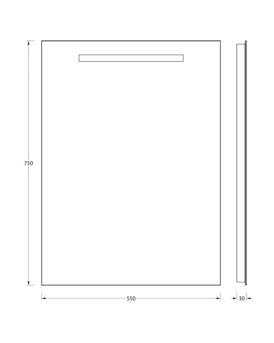 Зеркало 55х75 см Evoform Lumline BY 2002