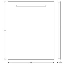 Зеркало 60х75 см Evoform Lumline BY 2003
