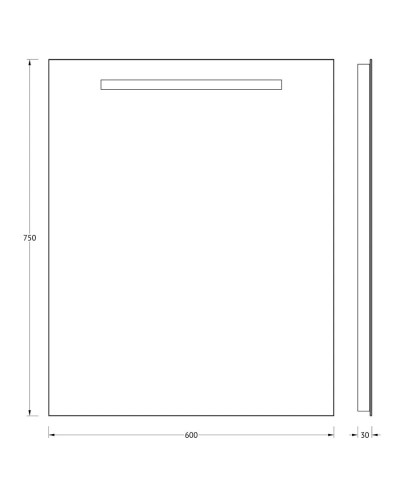 Зеркало 60х75 см Evoform Lumline BY 2003