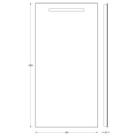 Зеркало 50х100 см Evoform Lumline BY 2009