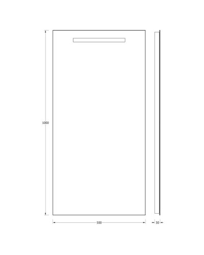 Зеркало 50х100 см Evoform Lumline BY 2009