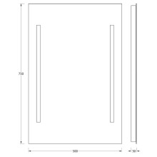 Зеркало 50х75 см Evoform Lumline BY 2013