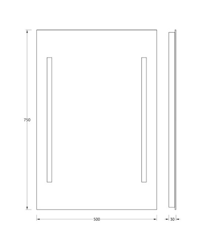 Зеркало 50х75 см Evoform Lumline BY 2013