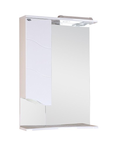 Зеркало со шкафом Onika Лайн 58.01 L 205819 с подсветкой Белое