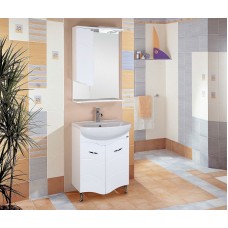 Зеркало со шкафом Onika Лайн 58.01 L 205819 с подсветкой Белое