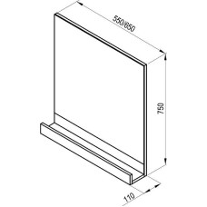 Зеркало Ravak 10° 55 X000000848 Белое