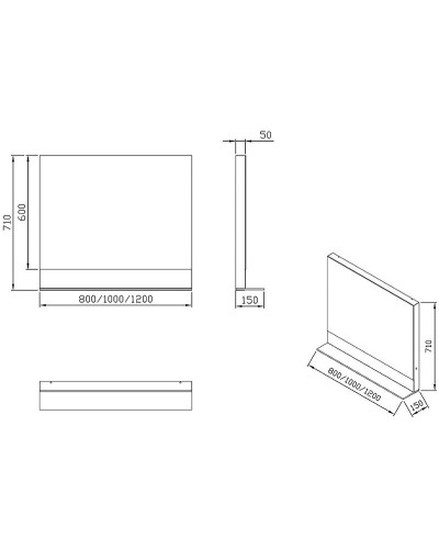 Зеркало Ravak Formy 120 X000001048 Дуб