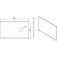 Зеркало Boheme Armadi Art Vallessi 80 542/2 с подсветкой с сенсорным выключателем