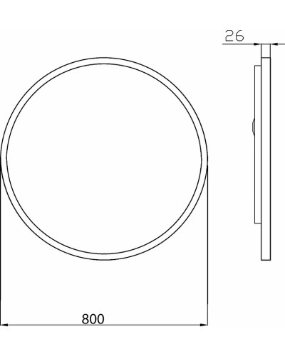 Зеркало Boheme Armadi Art Vallessi 80 545/2 с подсветкой с сенсорным выключателем