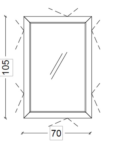 Зеркало Boheme Armadi Art Dolce 70 567-B с подсветкой Black