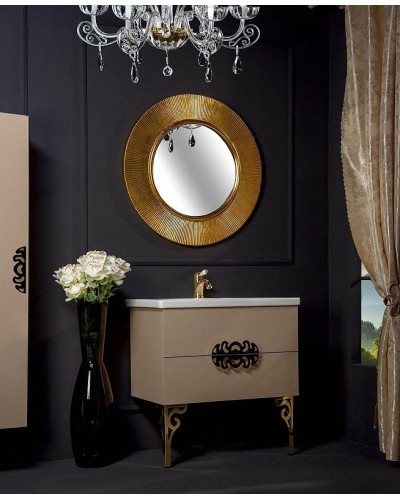 Зеркало Boheme NeoArt Shine 82 528-G light с подсветкой Золото глянец