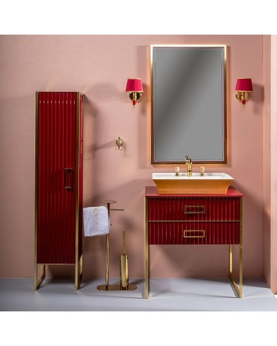 Зеркало Boheme Armadi Art Monaco 70 566-RG с подсветкой Бордо Золото