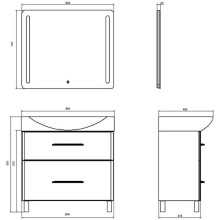 Зеркало 82х70 см ASB-Mebel Андрия