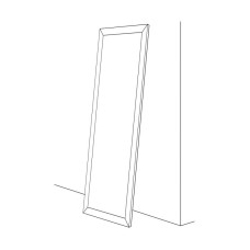 Зеркало напольное 114х204 см вензель бронзовый Evoform Definite Floor BY 6035