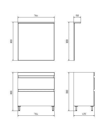 Зеркало 76,4х80 см ясень белый ASB-Mebel Коста