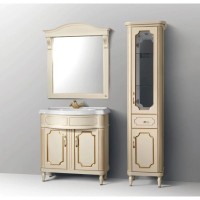 Зеркало 87,2х96,4 см слоновая кость золотая патина Belux Каталония В 85