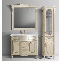 Зеркало 107,2х104,8 см слоновая кость золотая патина Belux Каталония В 105