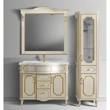 Зеркало 107,2х104,8 см слоновая кость золотая патина Belux Каталония В 105