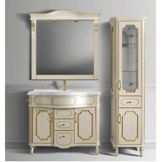 Зеркало 107,2х104,8 см слоновая кость золотая патина Belux Каталония В 105