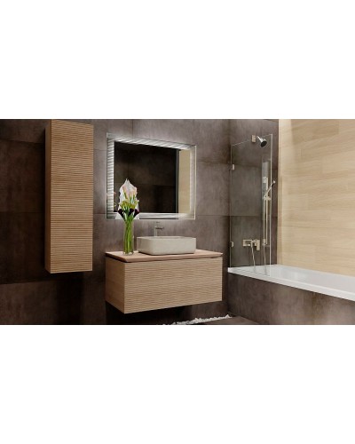 Зеркало Jorno Karat 100 Kar.02.100/P/W с подсветкой с бесконтактным выключателем