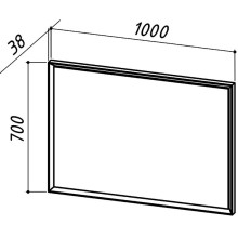 Зеркало 100х70 см белый глянец Belux Валенсия В 100