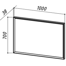 Зеркало 100х70 см белый глянец Belux Валенсия В 100