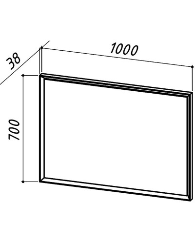 Зеркало 100х70 см белый глянец Belux Валенсия В 100