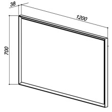 Зеркало 120х70 см белый глянец Belux Валенсия В 120