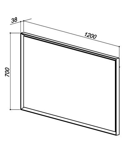 Зеркало 120х70 см белый глянец Belux Валенсия В 120