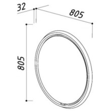 Зеркало 80,5х80,5 см бежевый глянец Belux Версаль В 80