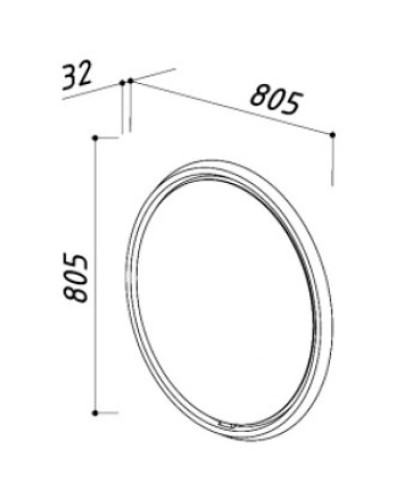 Зеркало 80,5х80,5 см бежевый глянец Belux Версаль В 80