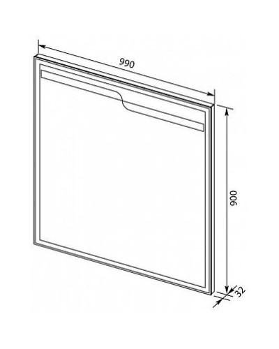 Зеркало 99х90 см Aquanet Модена 00198490