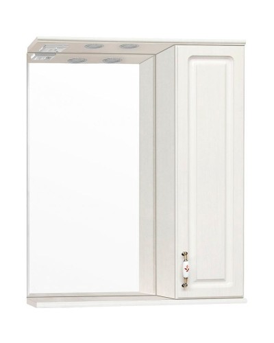 Зеркало со шкафом Style Line Олеандр 2 Люкс 65 ЛС-00000202 с подсветкой Рельеф пастель