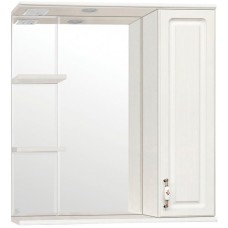 Зеркало со шкафом Style Line Олеандр 2 Люкс 75 ЛС-00000203 с подсветкой Рельеф пастель