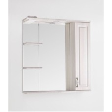 Зеркало со шкафом Style Line Олеандр 2 Люкс 75 ЛС-00000203 с подсветкой Рельеф пастель