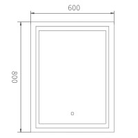 Зеркало Haiba 60 HB660 с подсветкой с сенсорным выключателем