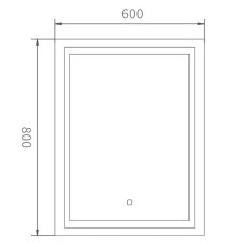 Зеркало Haiba 60 HB660 с подсветкой с сенсорным выключателем