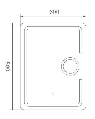 Зеркало Haiba 60 HB661 с подсветкой с сенсорным выключателем