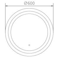 Зеркало Haiba 60 HB662 с подсветкой с сенсорным выключателем