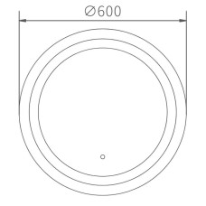 Зеркало Haiba 60 HB662 с подсветкой с сенсорным выключателем