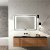 Зеркало Haiba 70 HB664 с подсветкой с сенсорным выключателем и часами