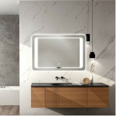 Зеркало Haiba 70 HB664 с подсветкой с сенсорным выключателем и часами