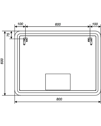Зеркало 1MarKa Amour 80 Ц0000012836 с подсветкой с сенсорным выключателем