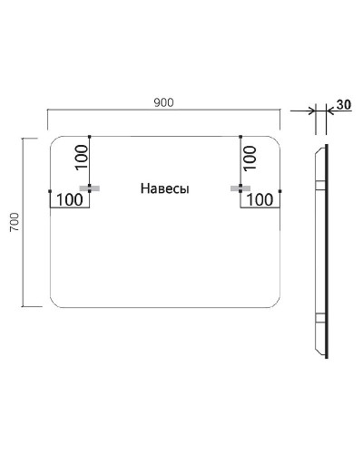 Зеркало Vincea 90 VLM-3VC900 с подсветкой c сенсорным выключателем и диммером