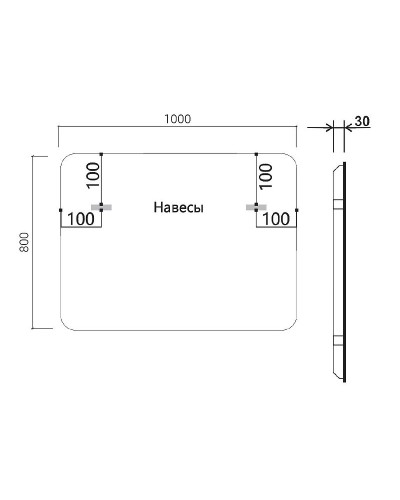Зеркало Vincea 100 VLM-3VC100 с подсветкой c сенсорным выключателем и диммером
