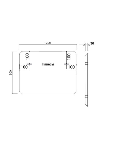 Зеркало Vincea 120 VLM-3VC120-2 с подсветкой c сенсорным выключателем, диммером и антизапотеванием