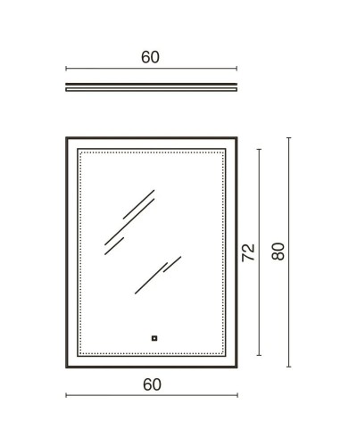 Зеркало 60х80 см Kerama Marazzi Buongiorno Mi.P.60